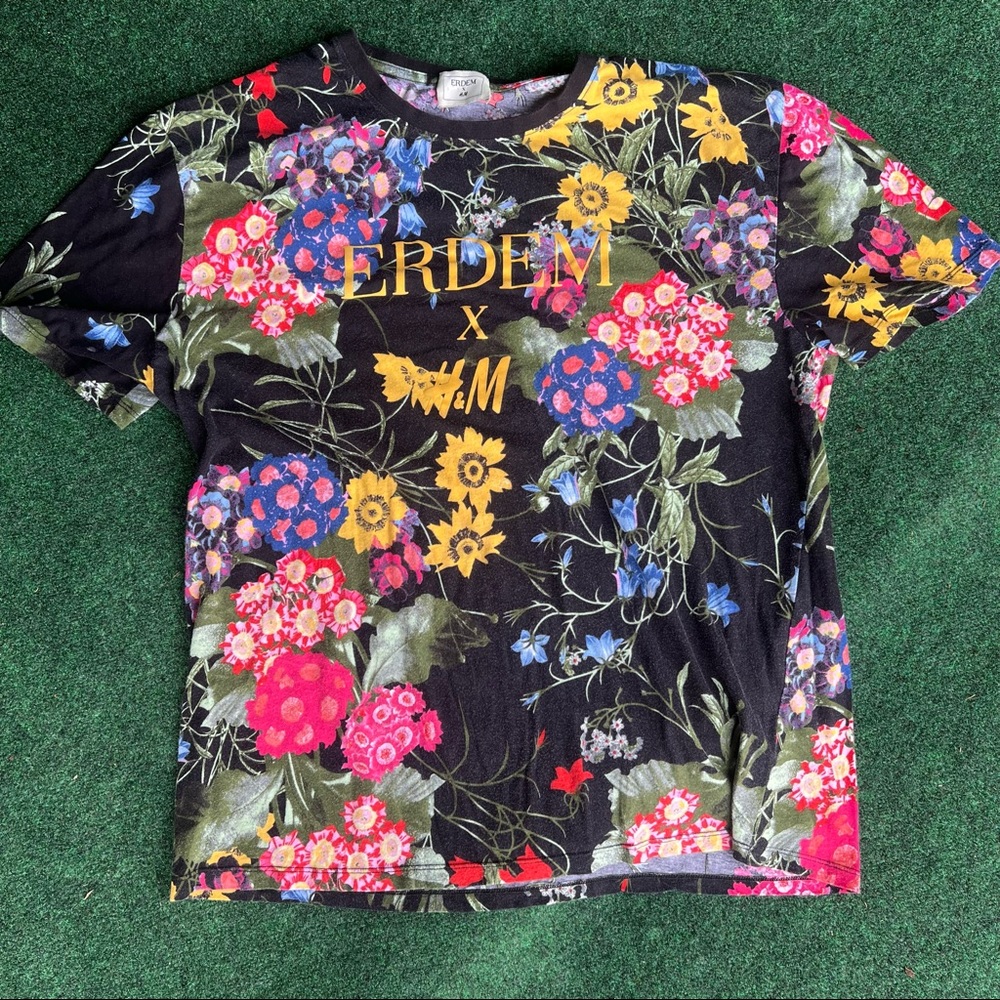 H&M x Erdem designer Collab floral tee